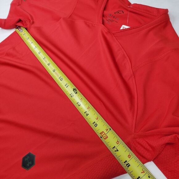 $50 NEW L UNDER ARMOUR Rush STAMINA RED SHORT SLEEVE COMPRESSION SHIRT LARGE NWT - Picture 3 of 13